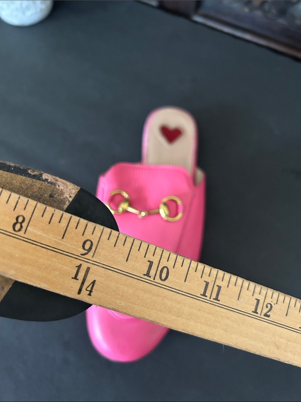 Pink Women's Slip-On Loafers with Gold Bit Hardware - Picture 14 of 17